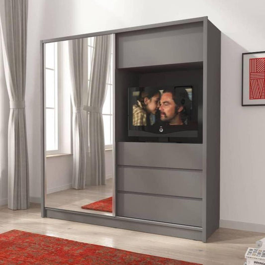 TV Sliding Door Wardrobe 204cm