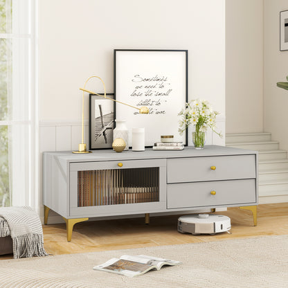 120 cm TV Stand with Compartment for 55-Inch TV-Grey