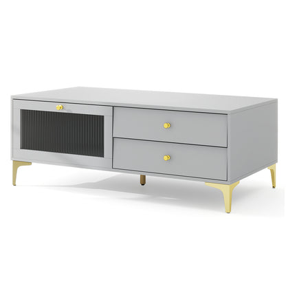 120 cm TV Stand with Compartment for 55-Inch TV-Grey