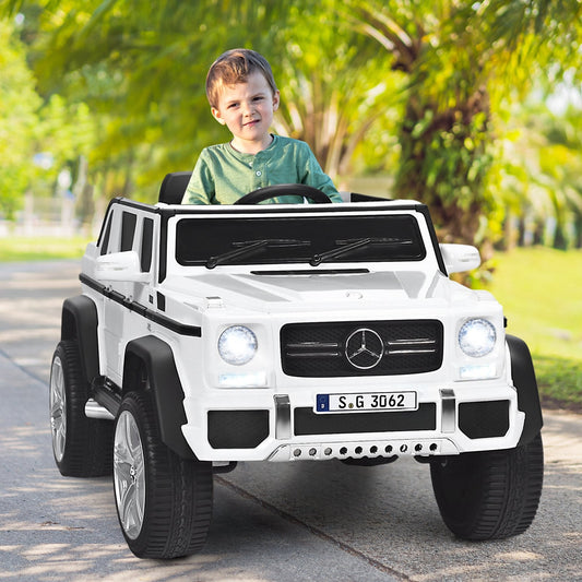 12V Electric Kids Ride On Car with 2 Motors and Remote Control-White