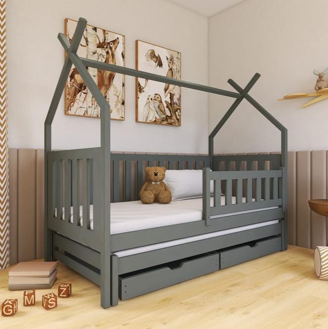 Wooden Single Bed Tytus With Trundle