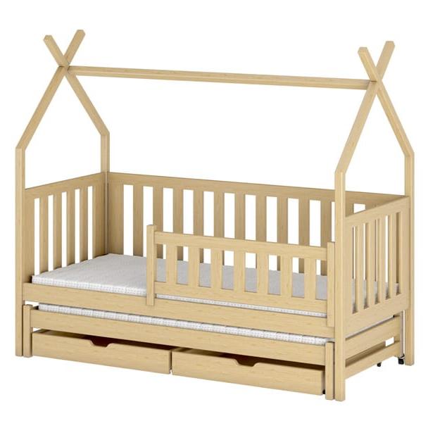 Wooden Single Bed Tytus With Trundle