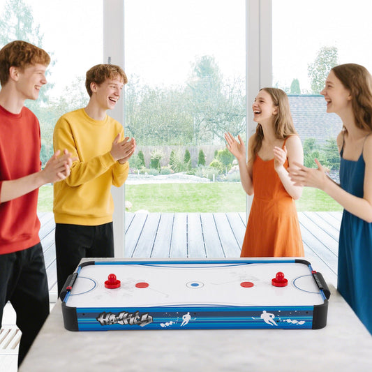 Tabletop Air Hockey Table 108CM Indoor Air Hockey Arcade Table-Blue
