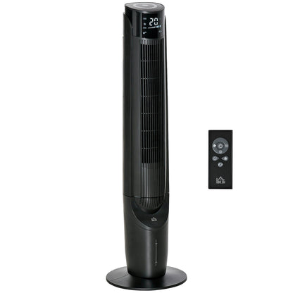 42" Ice Cooling Tower Fan, Water Conditioner Evaporative Air Cooler Unit with 4 Modes, 3 Speed, Remote Control, Oscillating for Bedroom, Black