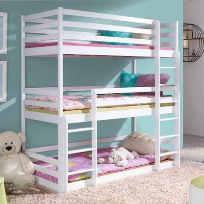Leicester Wooden Triple Bunk Bed Ted
