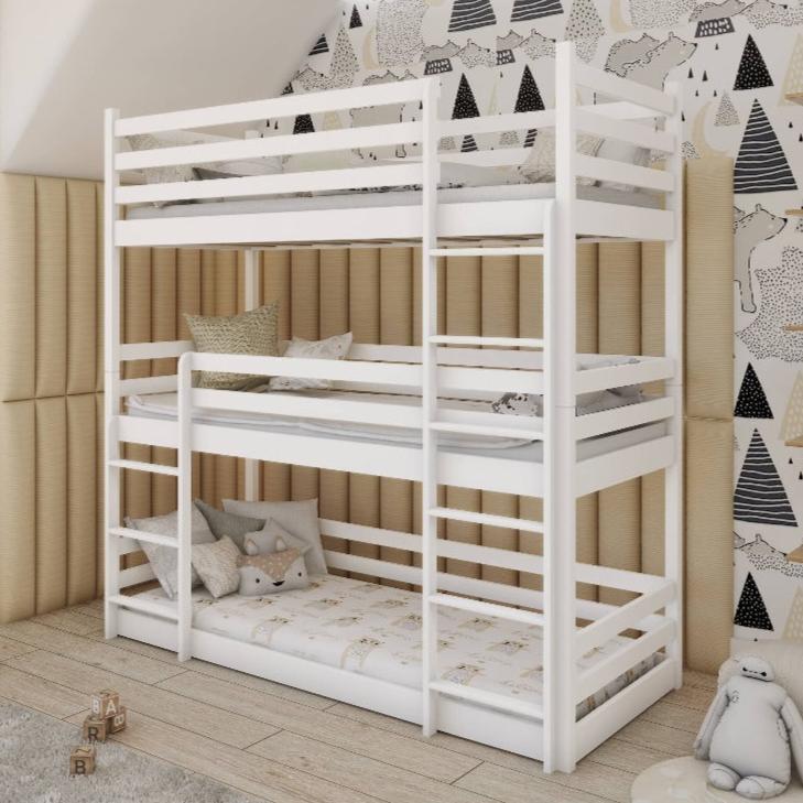 Leicester Wooden Triple Bunk Bed Ted
