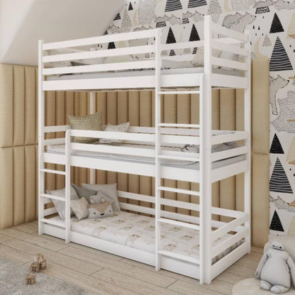 Leicester Wooden Triple Bunk Bed Ted