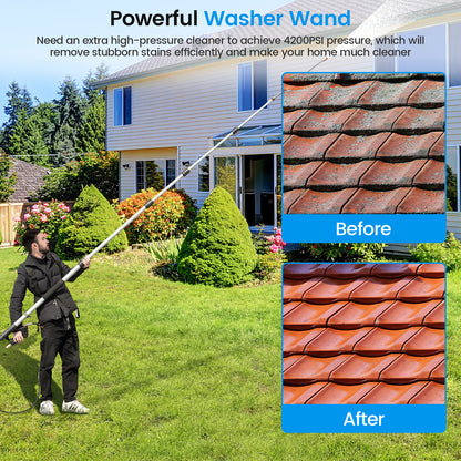 Telescoping Wand for Pressure Washers with 5 Spray Nozzles