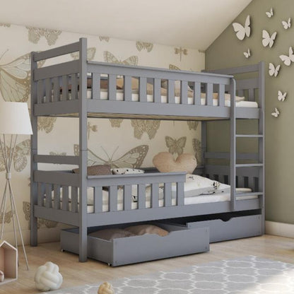 Wooden Bunk Bed Tezo with Storage