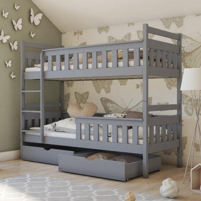 Wooden Bunk Bed Tezo with Storage