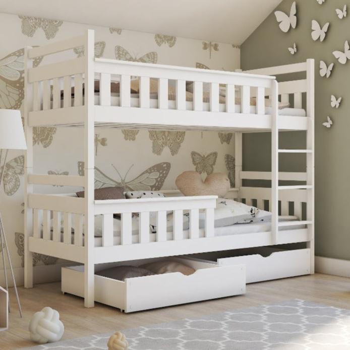 Wooden Bunk Bed Tezo with Storage