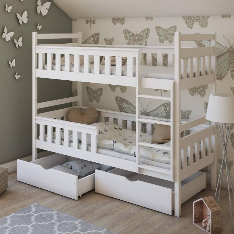 Wooden Bunk Bed Tezo with Storage