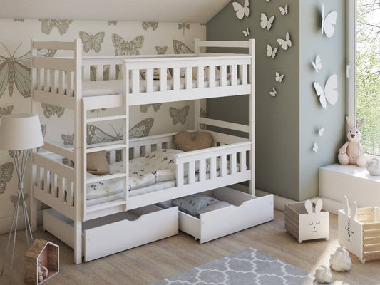 Plymouth Wooden Bunk Bed Tezo with Storage