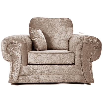 Arabia Crushed Velvet 2 Seater Sofa - Mink