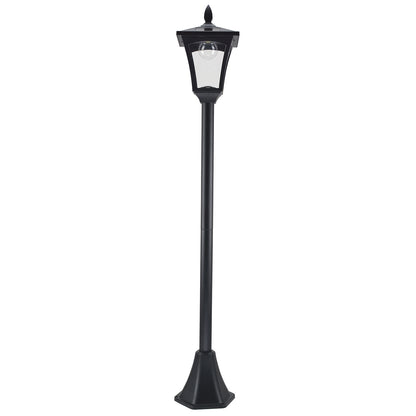 Outsunny Outdoor Garden Solar Post Lamp Sensor Dimmable LED Lantern Bollard Pathway 1.6M Tall √¢‚Ç¨‚Äú Czarny