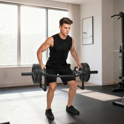 SPORTNOW Olympic Trap Bar, 2" Hex Barbell Bar with 300kg Capacity for Deadlifts, Shrugs, Squats and Farmer Walks