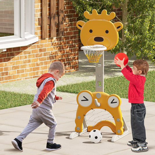 Toddler Basketball Hoop 4-in-1 Kids Indoor or Outdoor Activity Center