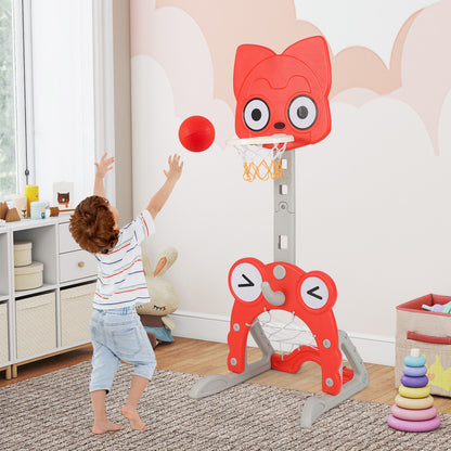 Toddler Basketball Hoop with Rim and Soccer Goal