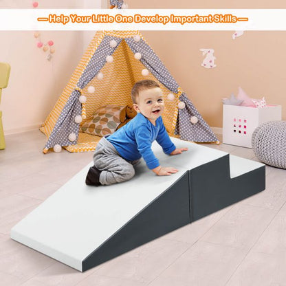 Toddler Climb and Crawl Foam Play Set-White