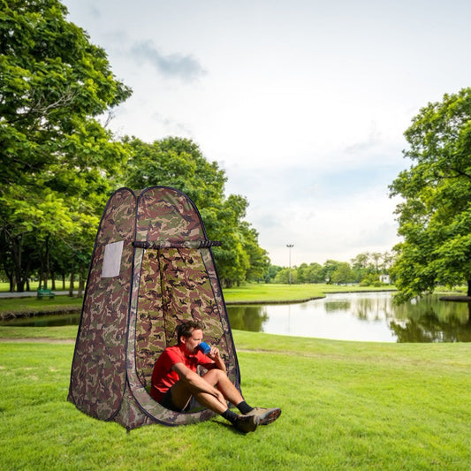 Toilet Shower Changing Beach Camping Tent Room Portable Pop Up Private Travel-Camouflage