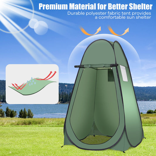 Toilet Shower Changing Beach Camping Tent Room Portable Pop Up Private Travel-Green