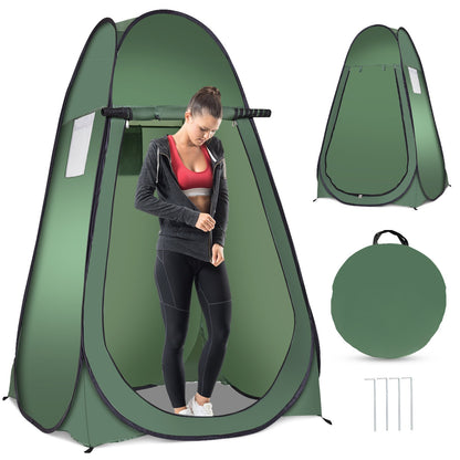 Toilet Shower Changing Beach Camping Tent Room Portable Pop Up Private Travel-Green