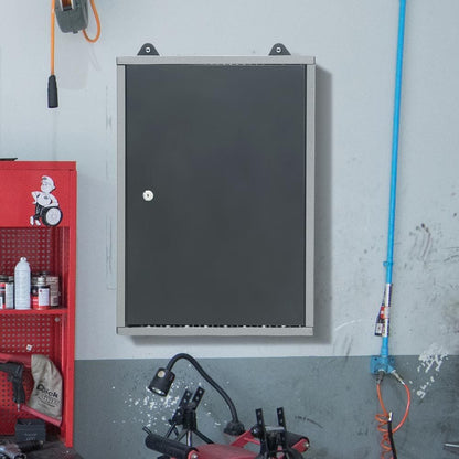 Wall Mounted Lockable Pegboard Tool Cabinet with A Lockable Door