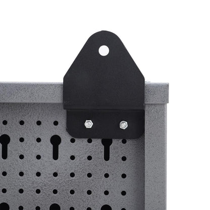 Wall Mounted Lockable Pegboard Tool Cabinet with A Lockable Door