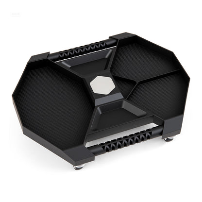 Tool Creeper Rolling Tool Tray with 4 Swivel Casters and 6 Compartments-Black