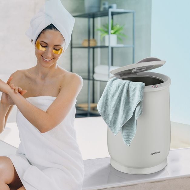 Towel Warmer Bucket Portable Spa Hot Towel Heater-Grey