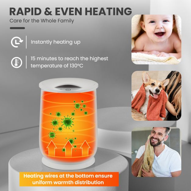 Towel Warmer Bucket Portable Spa Hot Towel Heater-Grey