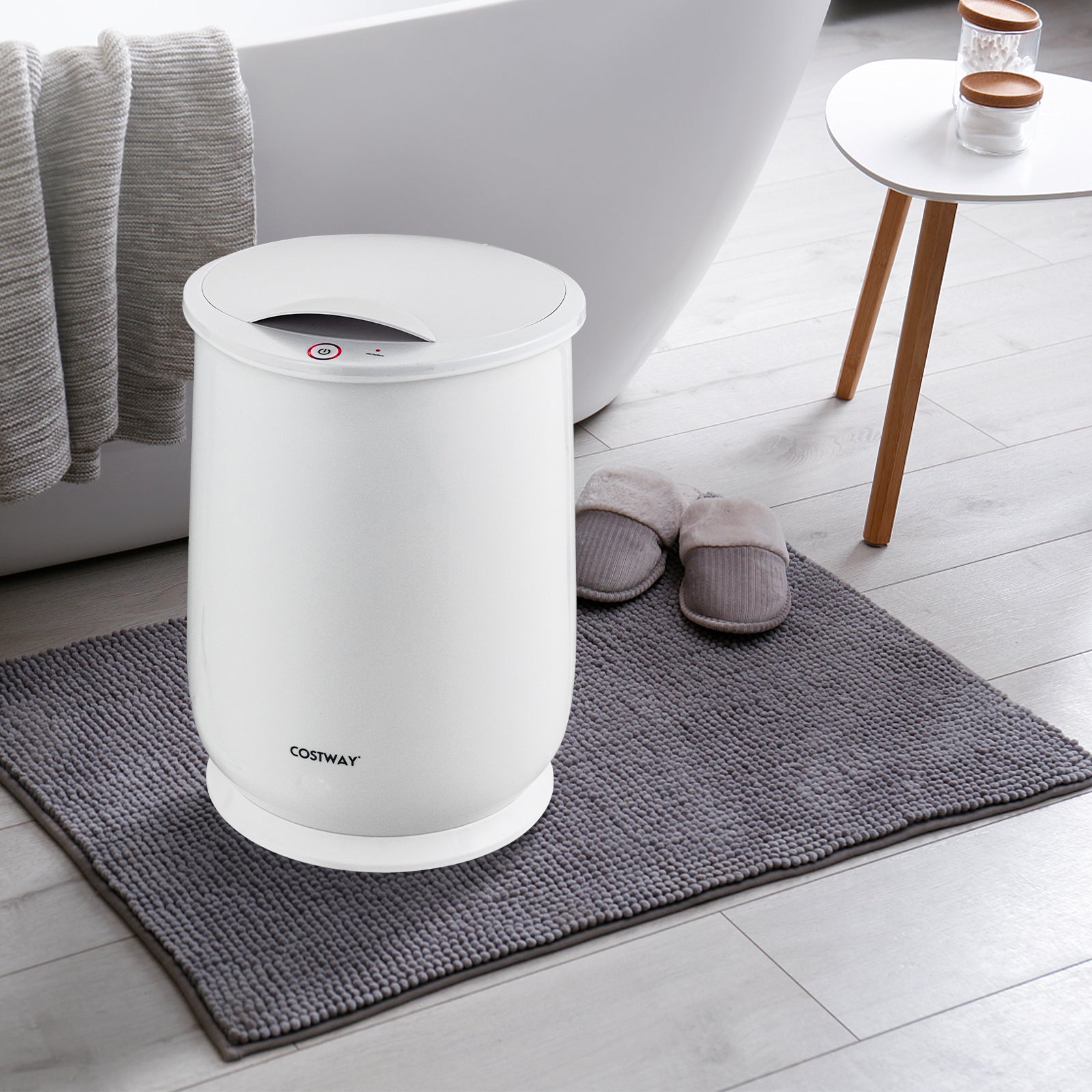 Towel Warmer Bucket Portable Spa Hot Towel Heater-White