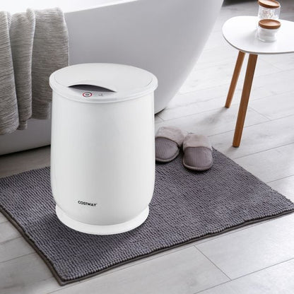 Towel Warmer Bucket Portable Spa Hot Towel Heater-White