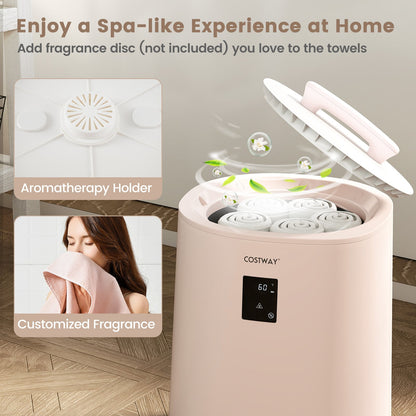 Towel Warmer for Bathroom 18 L Large Portable Hot Towel Bucket-Pink