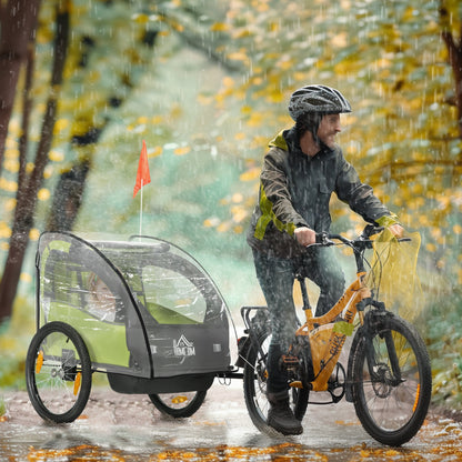 Pokrowiec na przyczepkę rowerową HOMCOM Baby, przeciwpyłowy, przeciwdeszczowy, przeciw zimnemu wiatrowi, 76 x 61 x 61 cm