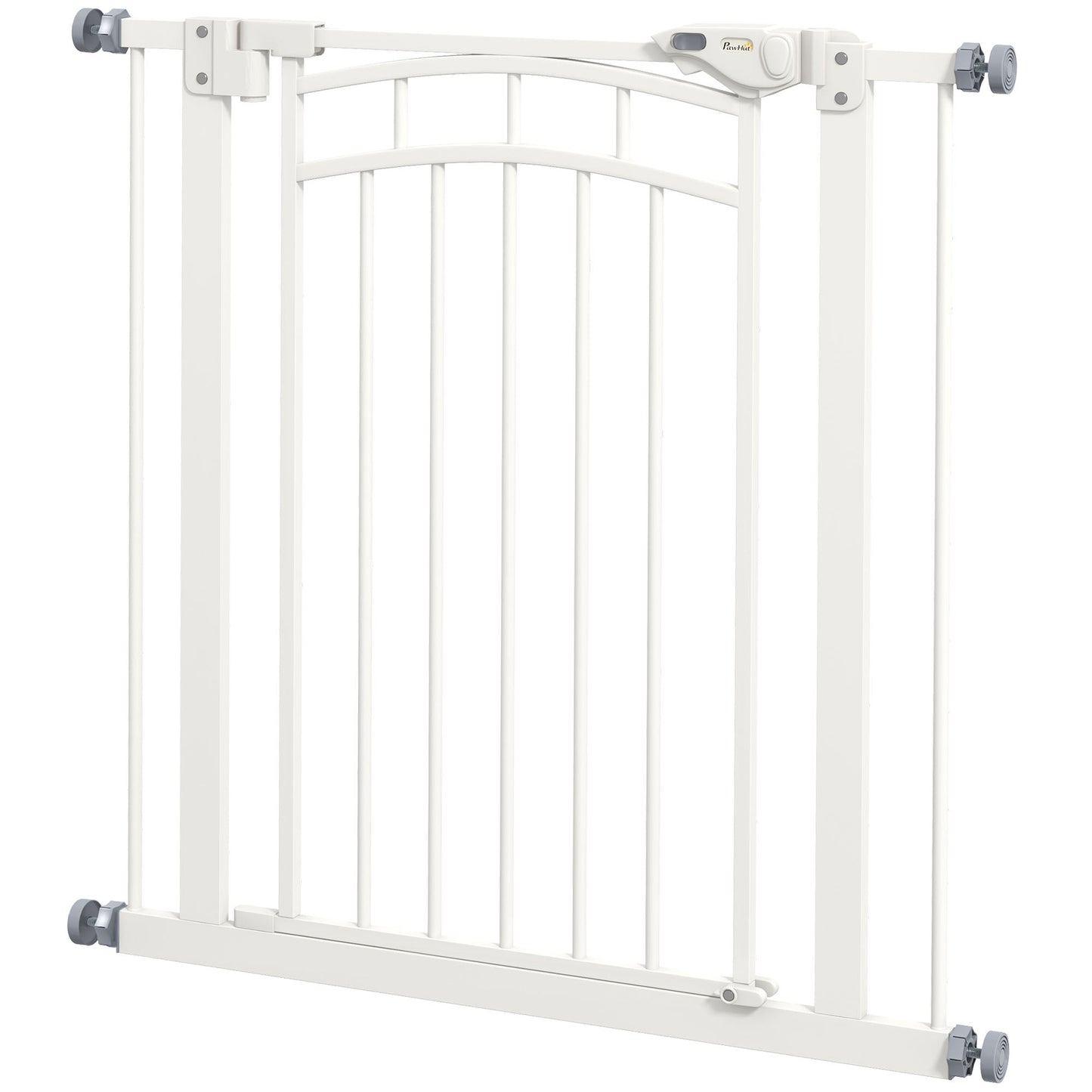 PawHut Pressure Fit Stair Gate, Dog Gate w/ Auto Closing Door, for Small, Medium Dog, Easy Installation, for 74-80cm Opening