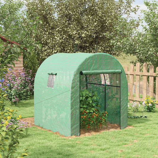 Outsunny 180 x 180cm Tunel foliowy typu walk-in - zielony