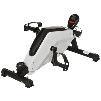 HOMCOM Magnetic Elliptical Pedal Trainer Under Desk Bike w/LCD Display and 8-Level Adjustable Resistance Home Office Trainer Fitness