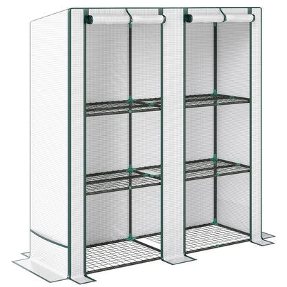 Outsunny Three-Tier Mini Greenhouse - White