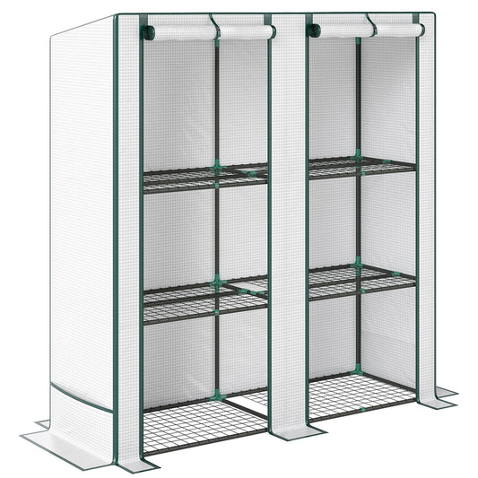 Outsunny Three-Tier Mini Greenhouse - White