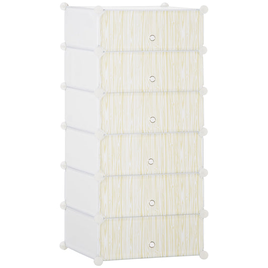 HOMCOM Six Cube Modular Storage Jednostka magazynowa - biała