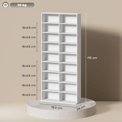 HOMCOM 640 CD Storage Tower - White
