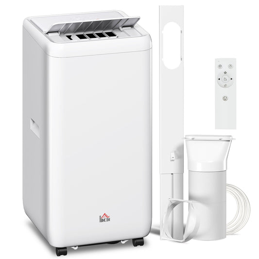 HOMCOM 12,000 BTU 5-in-1 Mobile Air Conditioner, 35mÂ² Radius - White