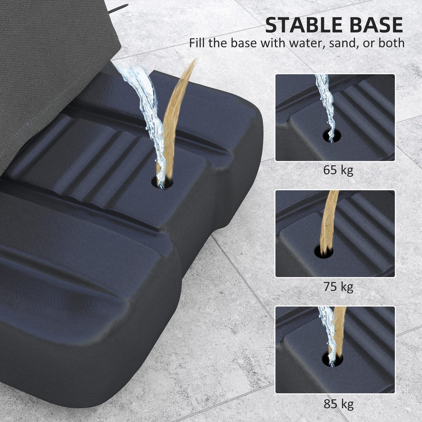 SPORTNOW 245-305cm Adjustable Basketball Hoop and Stand, with Wheels, Black