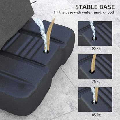 SPORTNOW 245-305cm Adjustable Basketball Hoop and Stand, with Wheels, Black