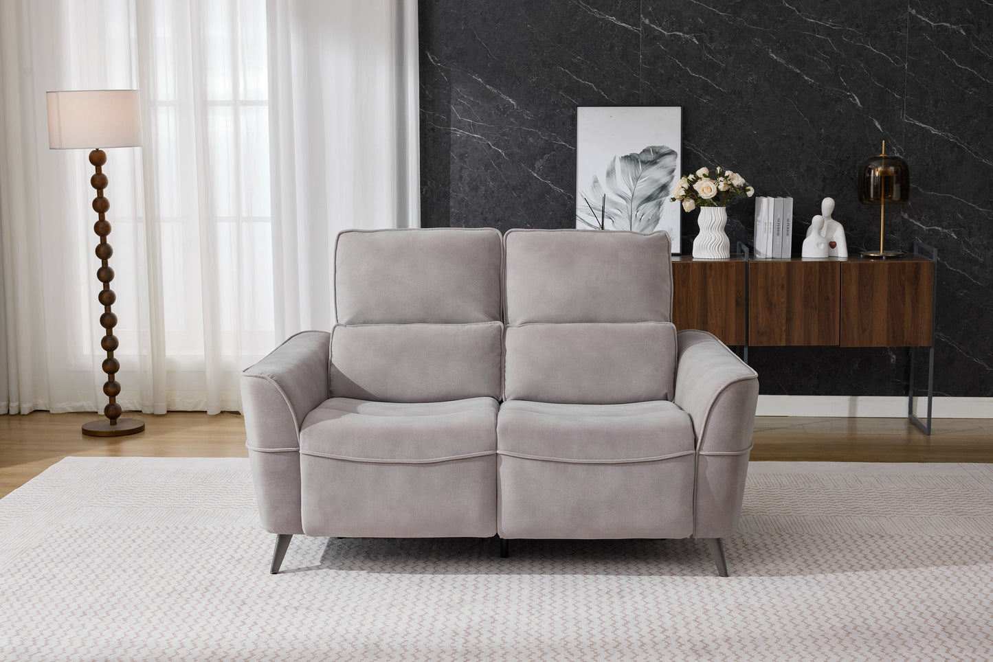 Kensley 2 Seater Sofa Grey (Power Recliner)