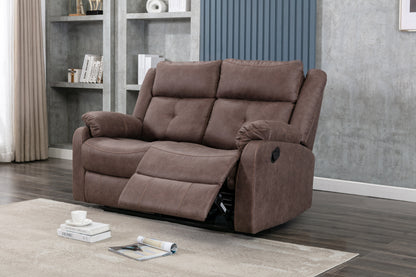 Cavsey 2 Seater Sofa with Console Chestnut Brown (Recliner)