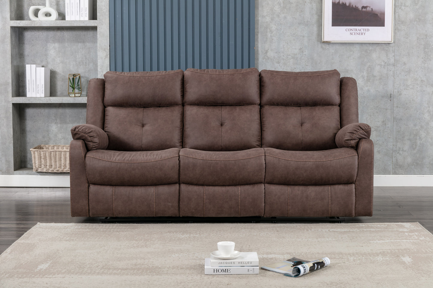 Cavsey 3 Seater Sofa Chestnut Brown (Recliner)