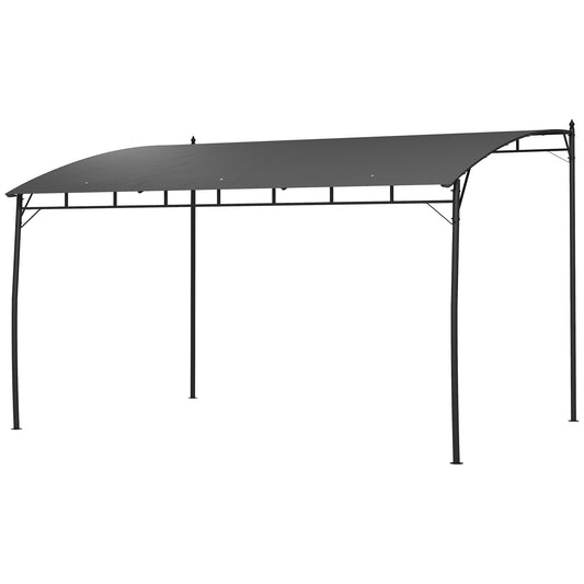 Outsunny 3 x 4m Outdoor Pergola Gazebo, Garden Sun Shade Shelter with Metal Frame, for Patio, Deck