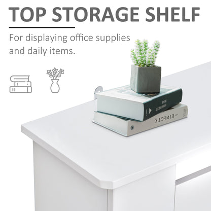 HOMCOM MDF Osłona grzejnika Drewniana szafka Półka Domowe biuro Pionowy otwór wentylacyjny Biały 78L x 19W x 81H